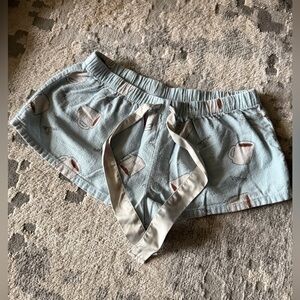 Coffee Print Pajama Shorts (Size S)